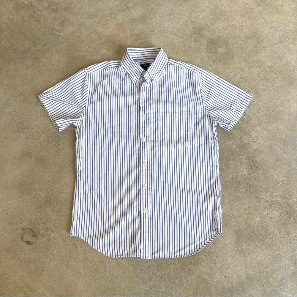 Men's J.Crew Striped Blue and White Shirt